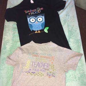 Teacher themed t-shirts! Super cute!